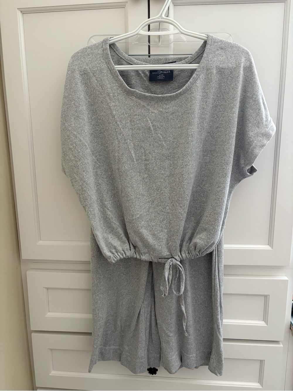 Casual Heather Gray Drawstring Lounge Set